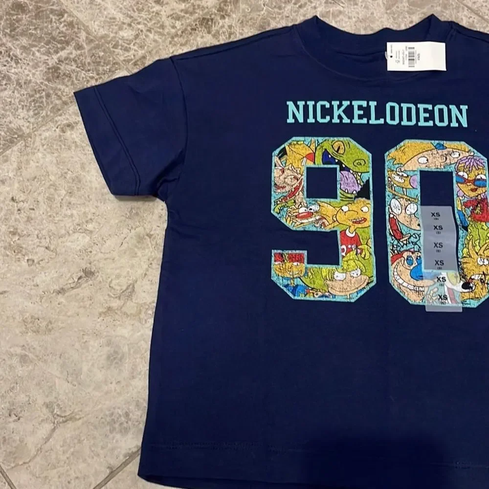 Old Navy Nickelodeon Nostalgic 90’s Graphic Tee Shirt XS Size 5 NEW